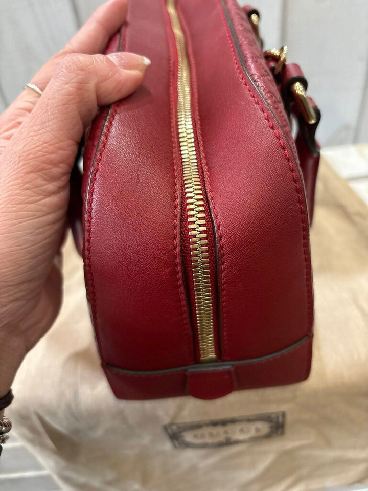 Gucci Microguccissima Pattern Leather Satchel