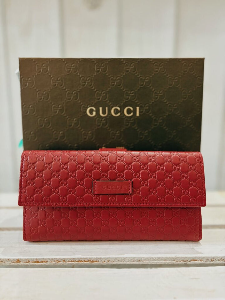 Gucci Microguccissima Pattern Leather Wallet