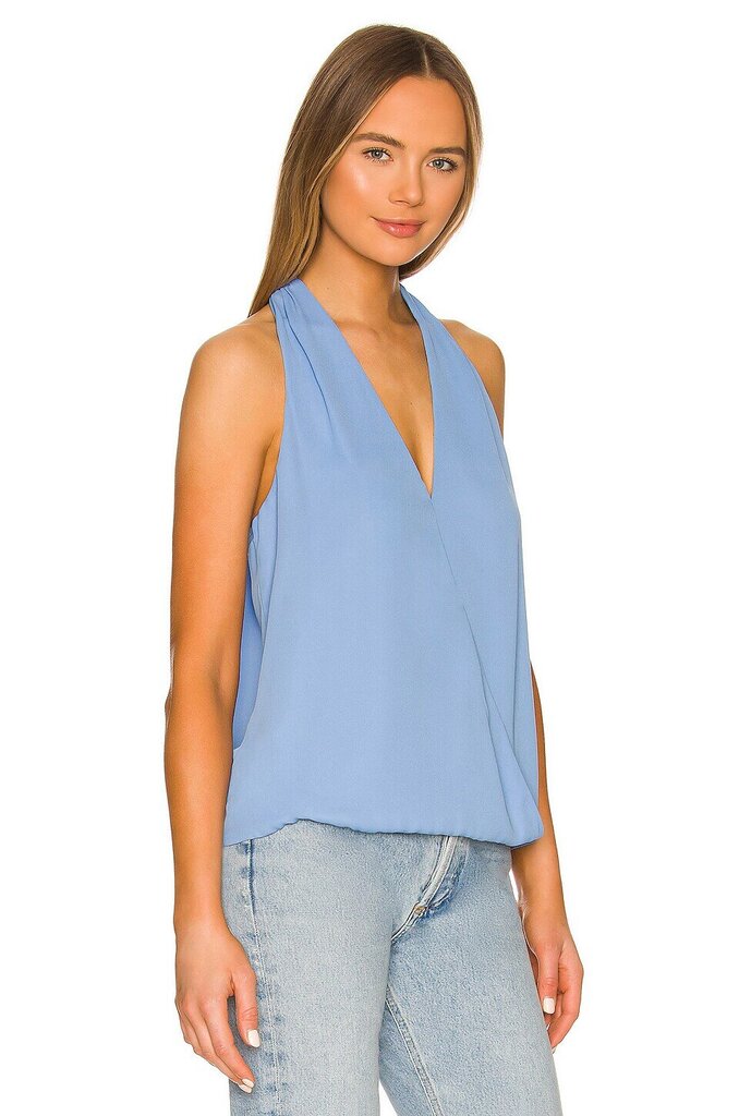 Krisa Surplice Tank Top in Sky - Size XS(Retails $114)