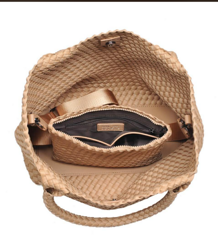 Sol and Selene NWT Sky's The Limit Tote In Nude (Retails for $150)