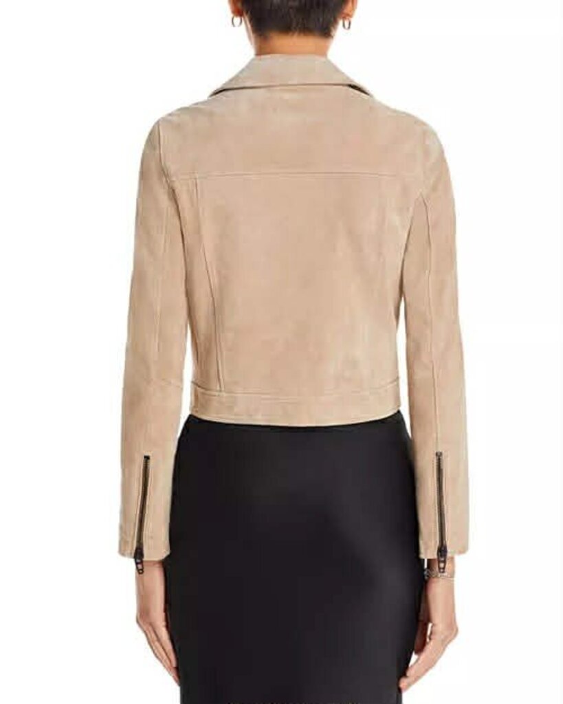 Blank NYC Moto Suede Leather Jacket - Size Small