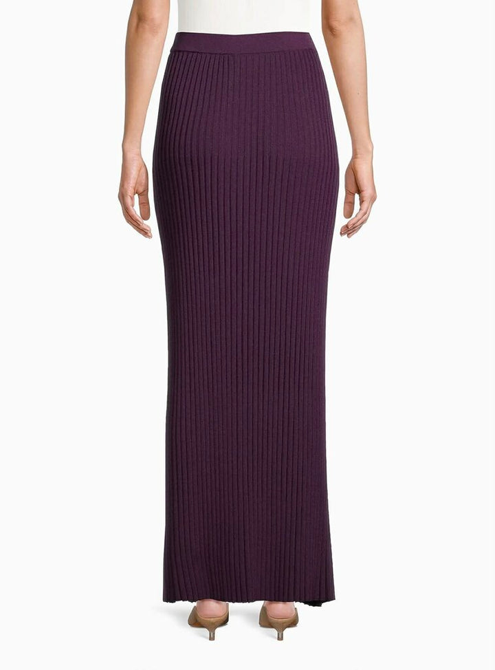 Misook Rib-Knit A-Line Maxi Skirt - Size XS (Retails for $228)