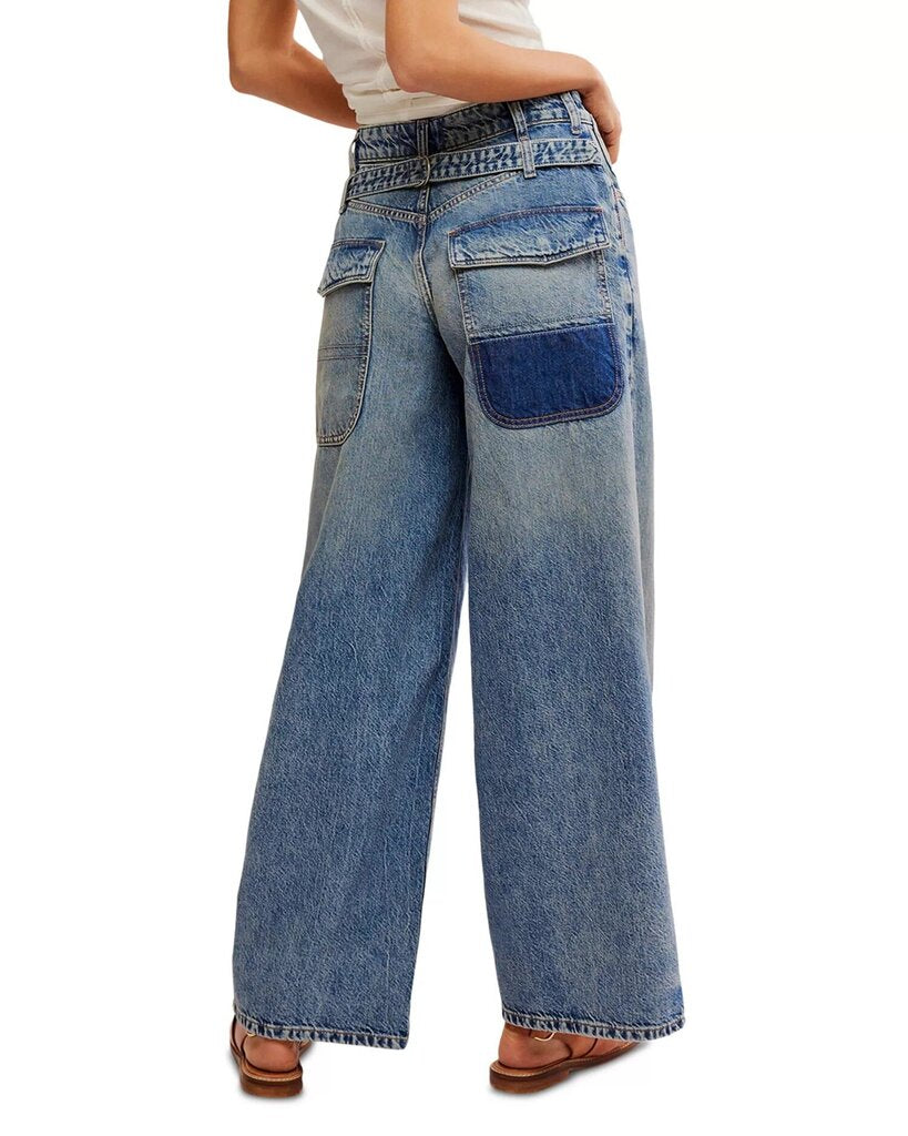 Free People Waterfalls Baggy Wide-Leg Jeans in Outlaw - Size 28