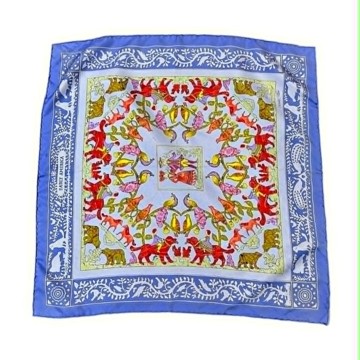 Hermes Early America 100% Silk Handkerchief (Retails for $435)