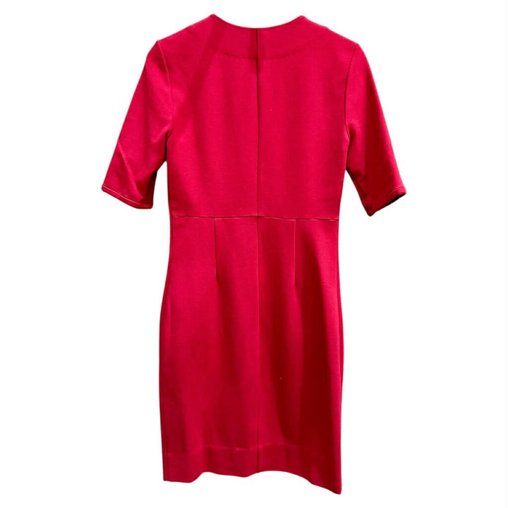 Diane Von Furstenburg Saturn Front Zipper Dress In Red Saturn - Size 10