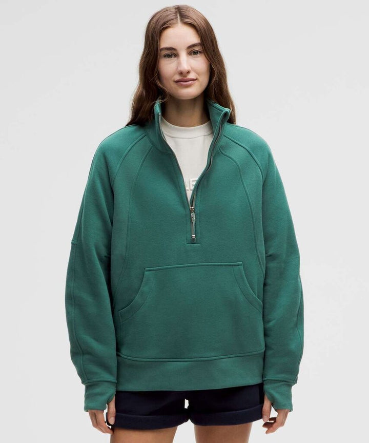 Lululemon Scuba Oversized Funnel-Neck Half Zip *Long Storm Teal - Size M/L