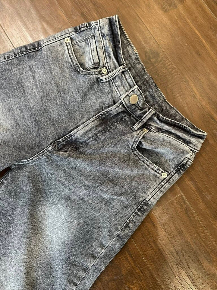 Dear John Taylor Stretch Denim Mid Rise Ankle Length Straight Leg Jeans - Size 27