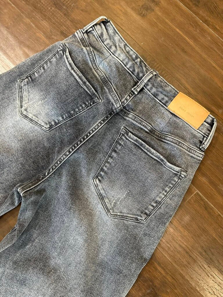 Dear John Taylor Stretch Denim Mid Rise Ankle Length Straight Leg Jeans - Size 27