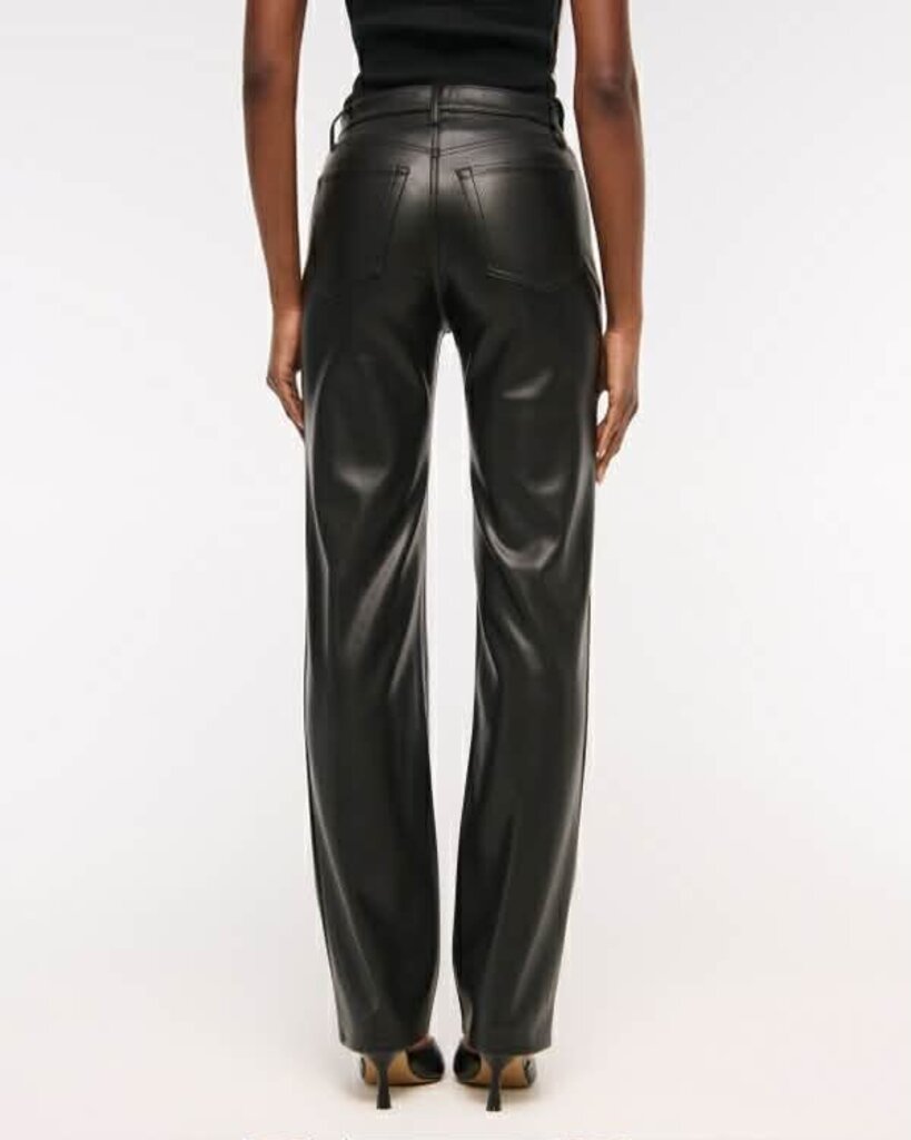Abercrombie & Fitch High Rise Relaxed Vegan Leather Pants - Size 27 (Retails for $110)