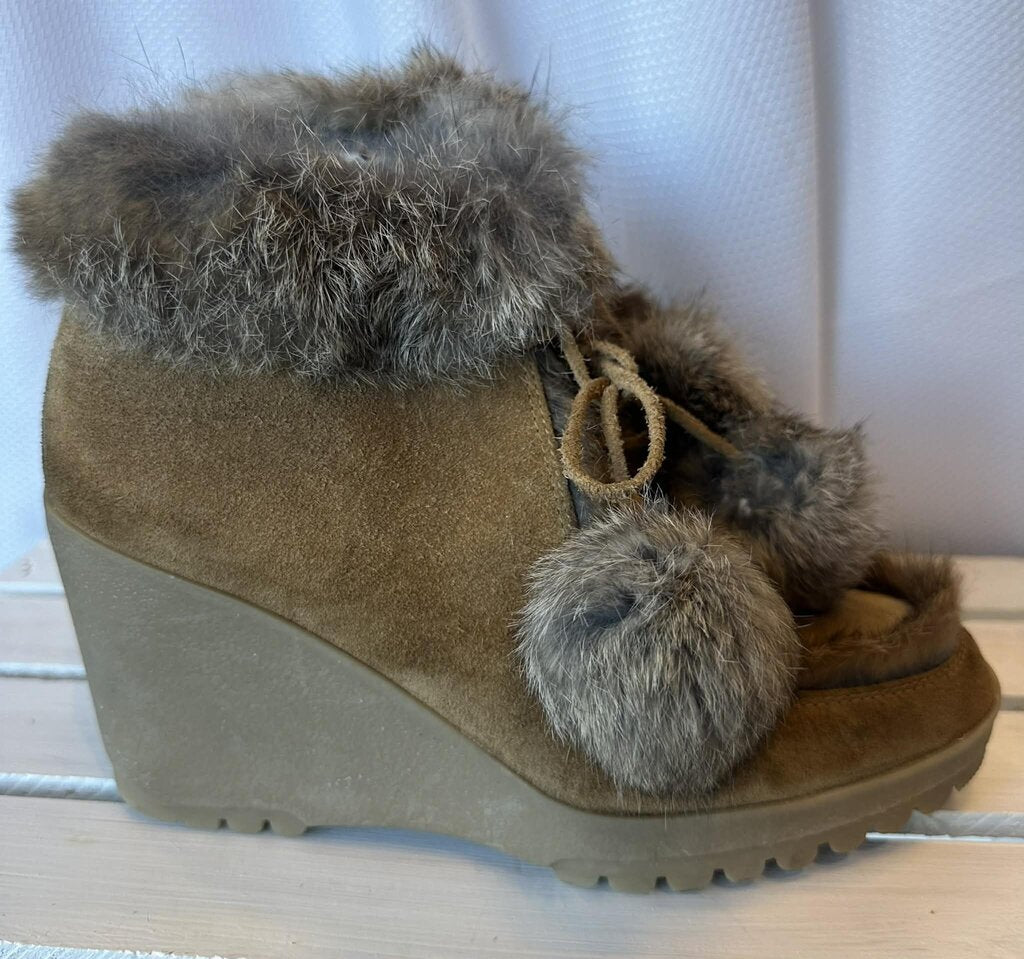 Coach Kataya Ankle Wedge Boots - Size 7.5