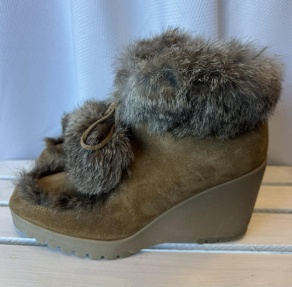 Coach Kataya Ankle Wedge Boots - Size 7.5