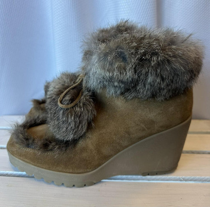 Coach Kataya Ankle Wedge Boots - Size 7.5