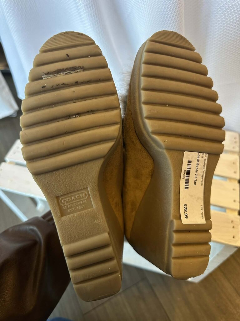 Coach Kataya Ankle Wedge Boots - Size 7.5