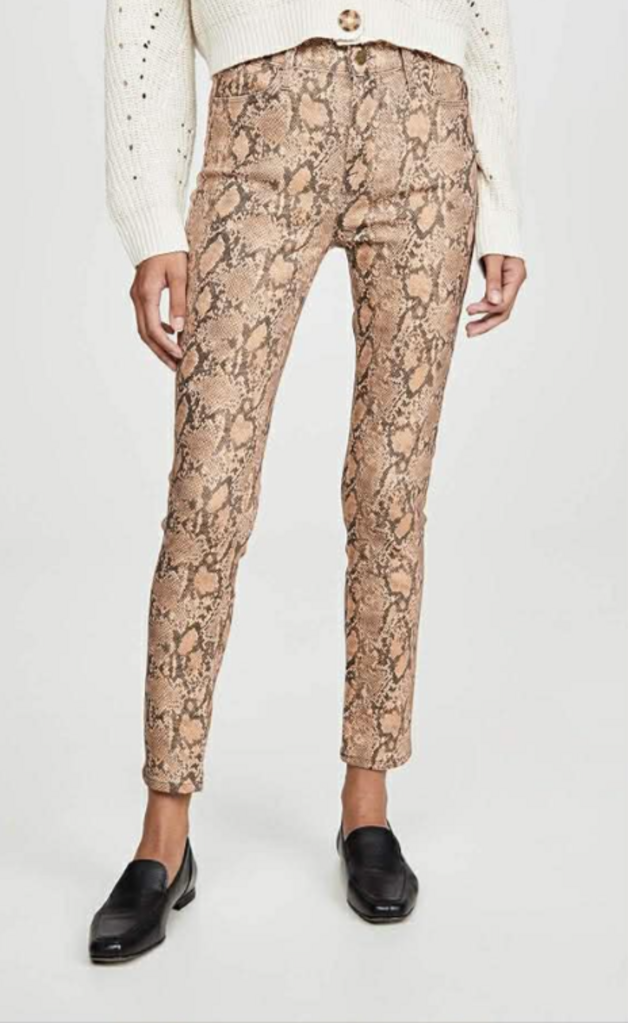 Frame Le High Skinny Crop Python Pants - Size 23