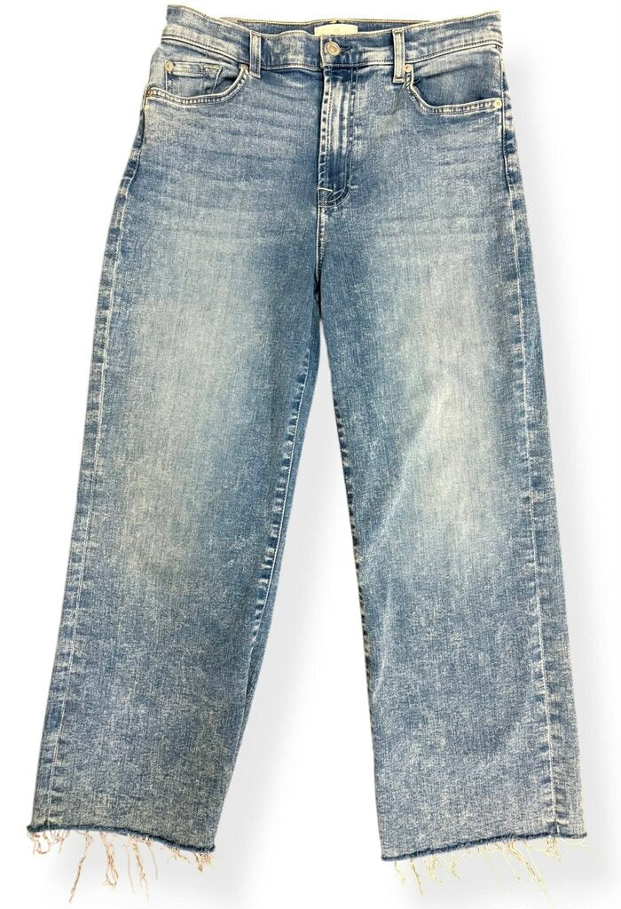 7 For All Mankind Cropped Alexa Jeans with Raw Hem - Size 29(Retails $198)