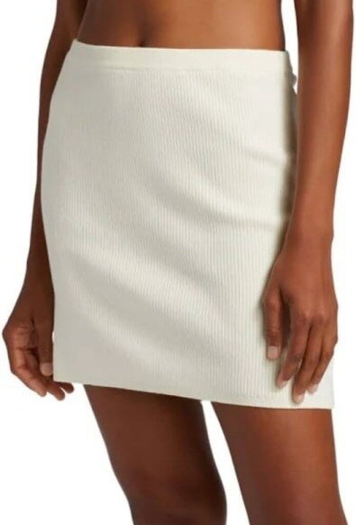 Free People Laurel Ribbed Knit Mini Skirt - Size Medium