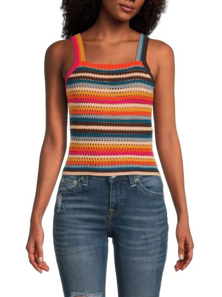 Faherty NWT Byt Rainbow Falls Crochet Tank Top - Size Medium