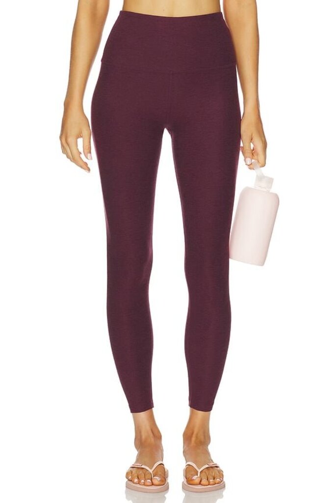 Beyond Yoga Spacedye Caught in The Midi High Waisted Legging in Midnight Burgundy Heather - Size Small(Retails $97)