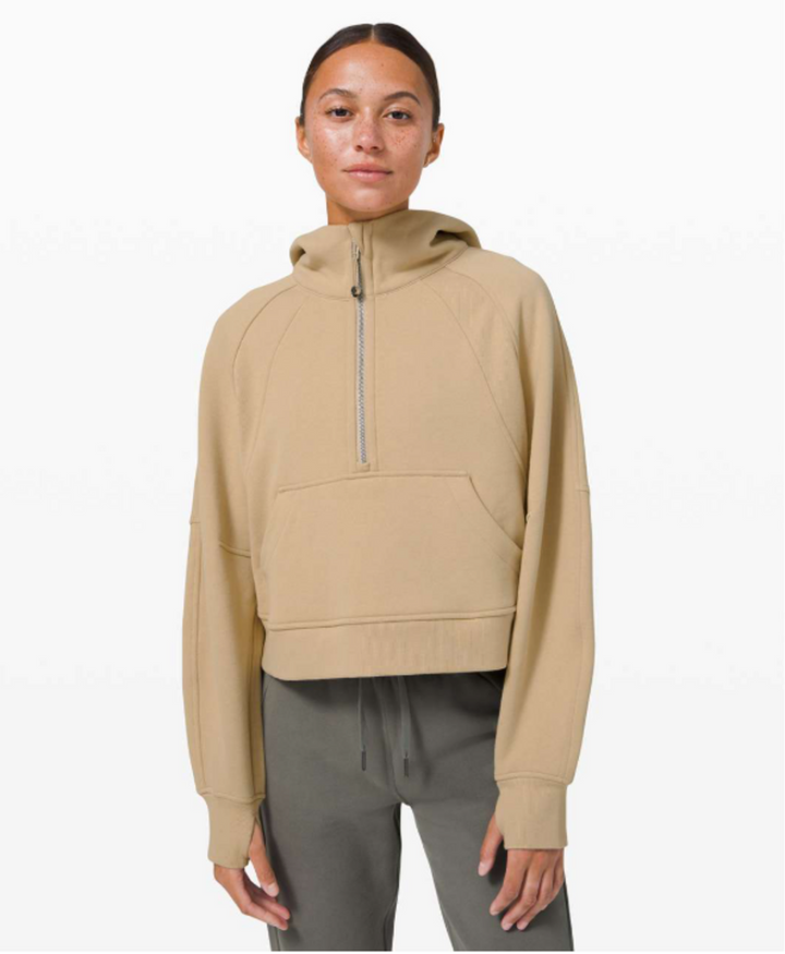 Lululemon Scuba Oversized 1/2 Zip Hoodie in Trench - Size M/L (Retails for $118)