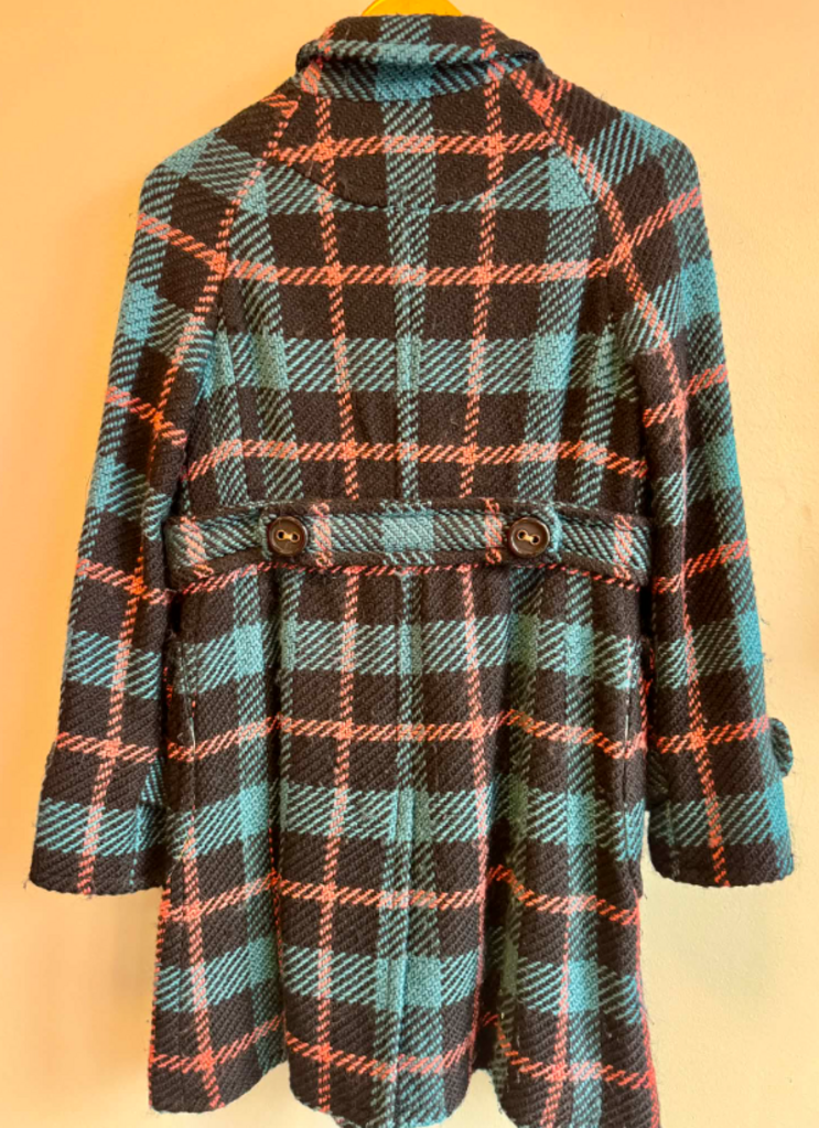 Marc Jacobs Double-Breasted Plaid Coat - Size Small