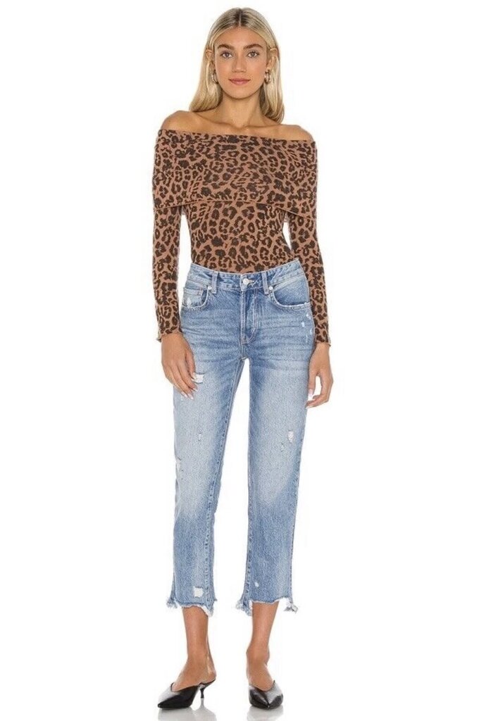 Free People NWT Good Times Relaxed Jean in November Rain - Size 28