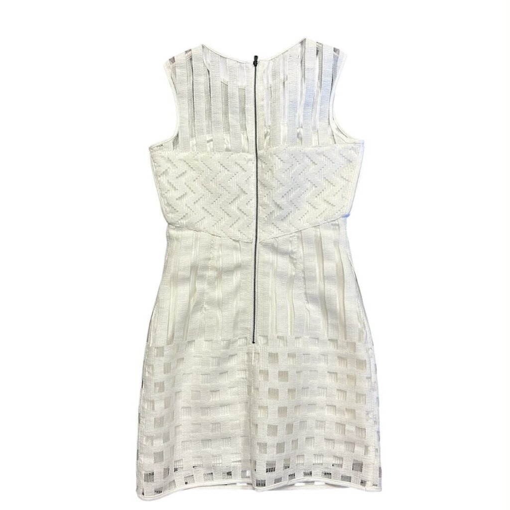 Milly NWT White Filament Embroidered Mesh Shift Dress - Size 4