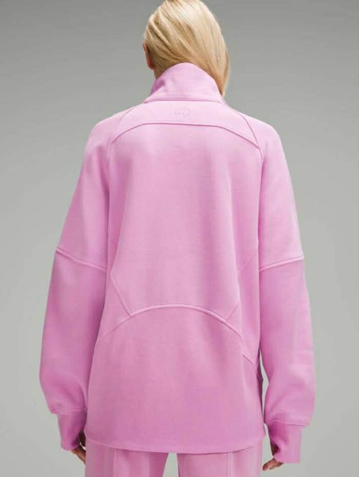 Lululemon Scuba Oversized Funnel-Neck Half Zip*Long in Dahlia Mauve - Size XS/S