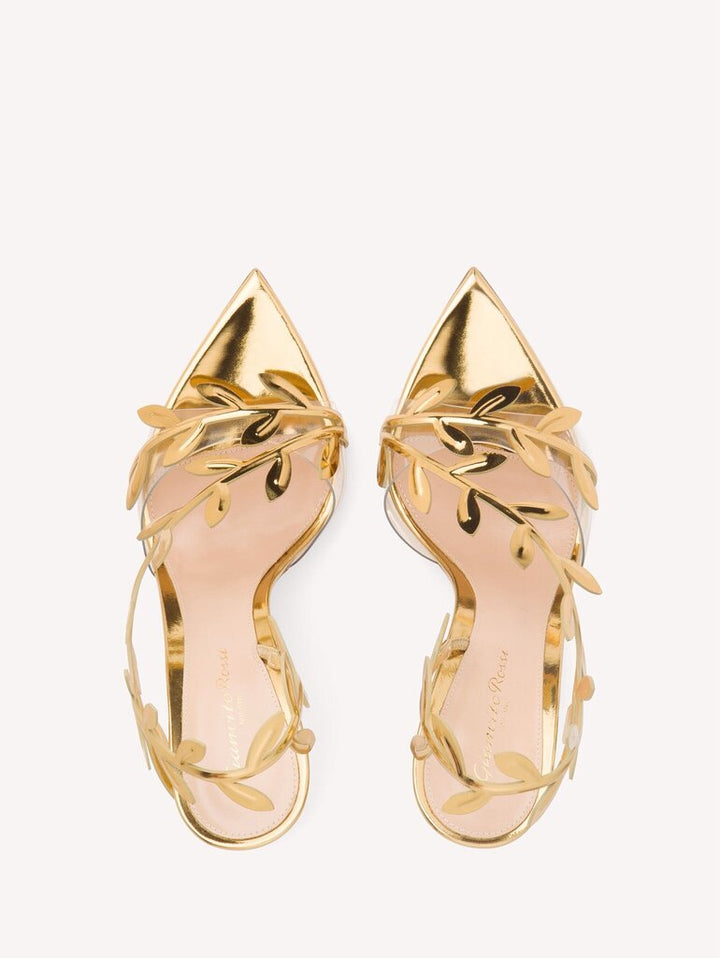 Gianvito Rossi Flavia Heels in Gold - Size 36 (Retails for $1,195)