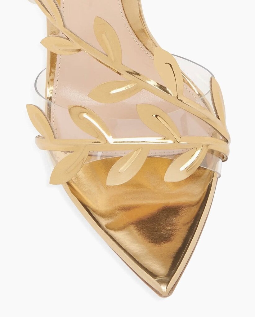 Gianvito Rossi Flavia Heels in Gold - Size 36 (Retails for $1,195)
