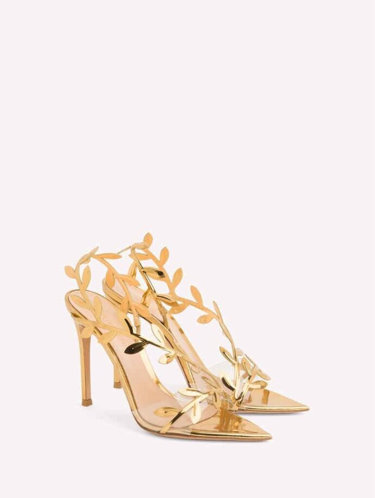 Gianvito Rossi Flavia Heels in Gold - Size 36 (Retails for $1,195)