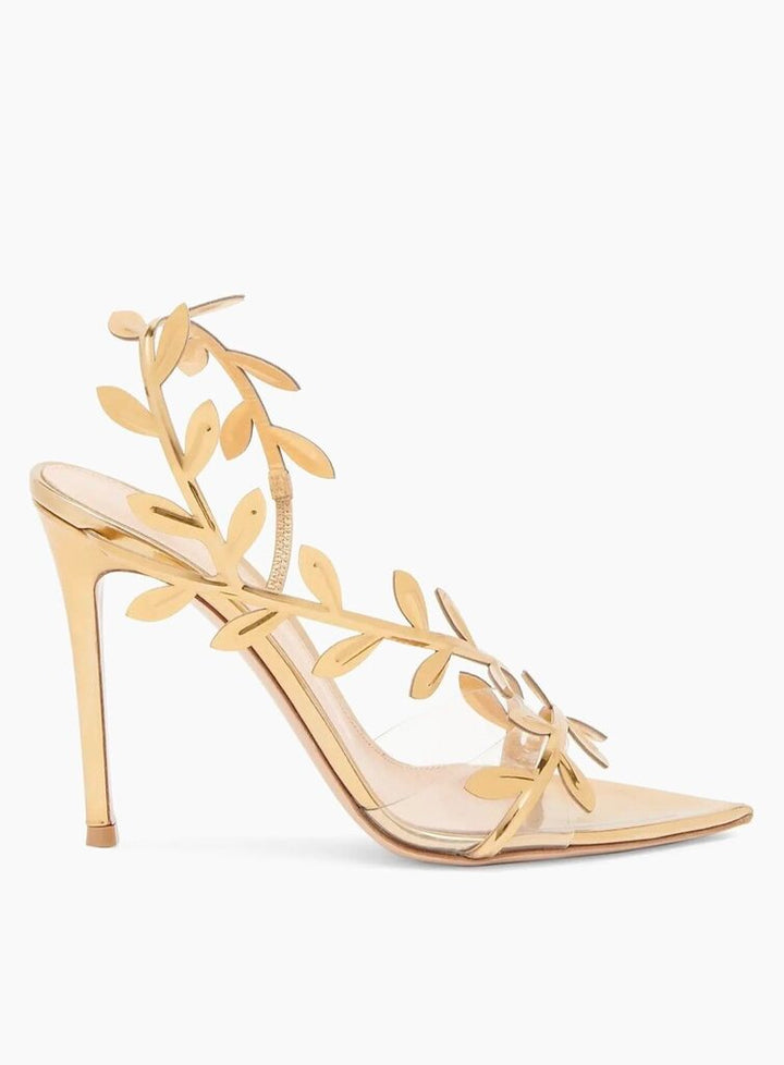 Gianvito Rossi Flavia Heels in Gold - Size 36 (Retails for $1,195)