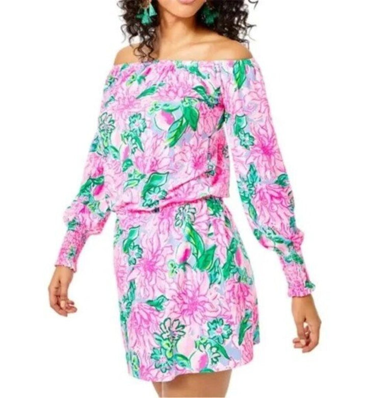 Lilly Pulitzer Lana Skort Romper in Pink Blossom Try Your Zest - Size XL