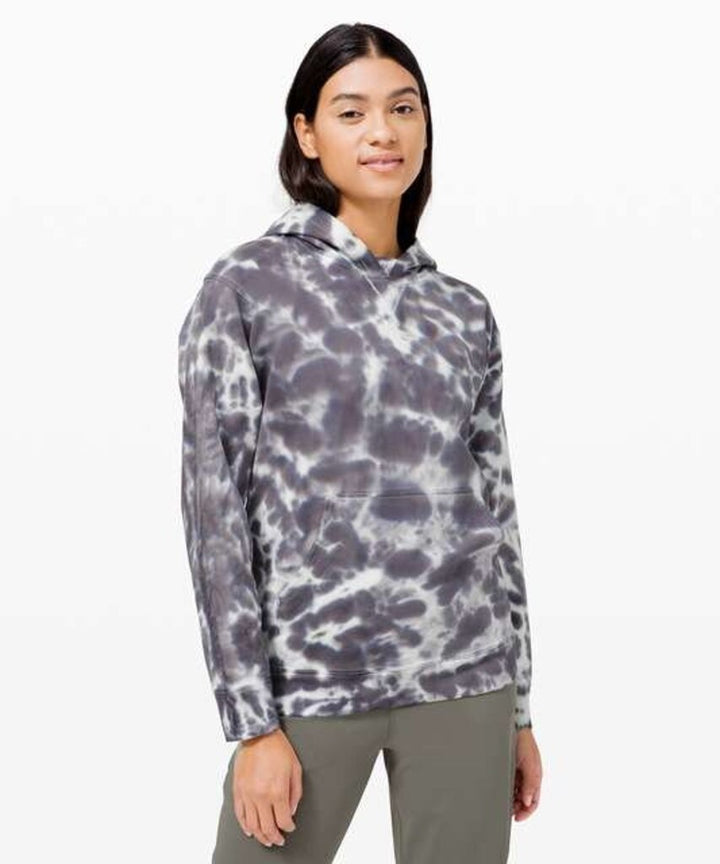 Lululemon All Yours Hoodie Tie Dye Fleece in Marmoleado Tie Dye Graphite Grey - Size 4