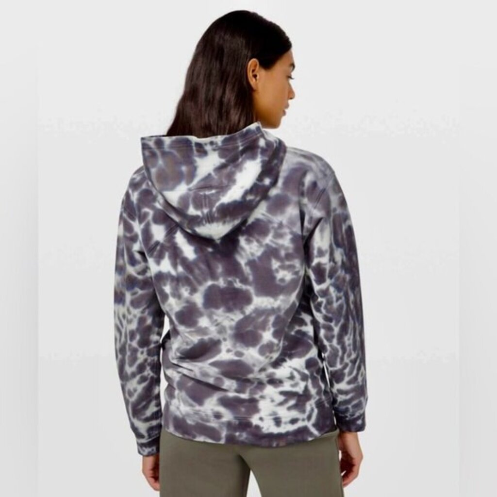 Lululemon All Yours Hoodie Tie Dye Fleece in Marmoleado Tie Dye Graphite Grey - Size 4