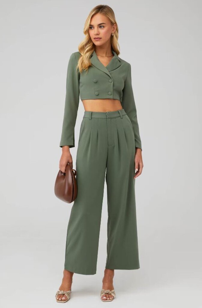 Sage The Label Cool Classic Pants in Olive - Size XS