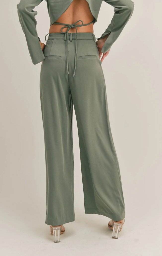 Sage The Label Cool Classic Pants in Olive - Size XS