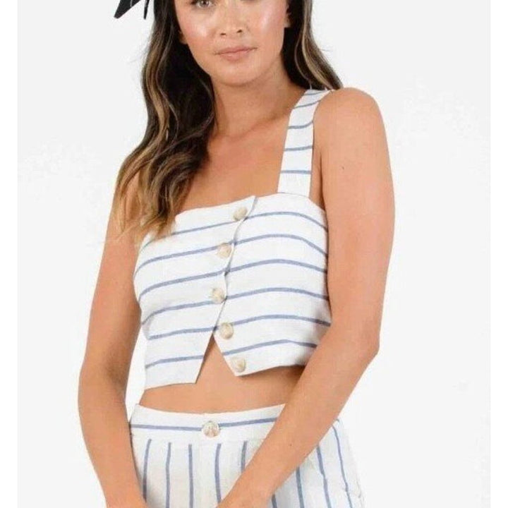 Lucca Isla Button Tank - Size XS