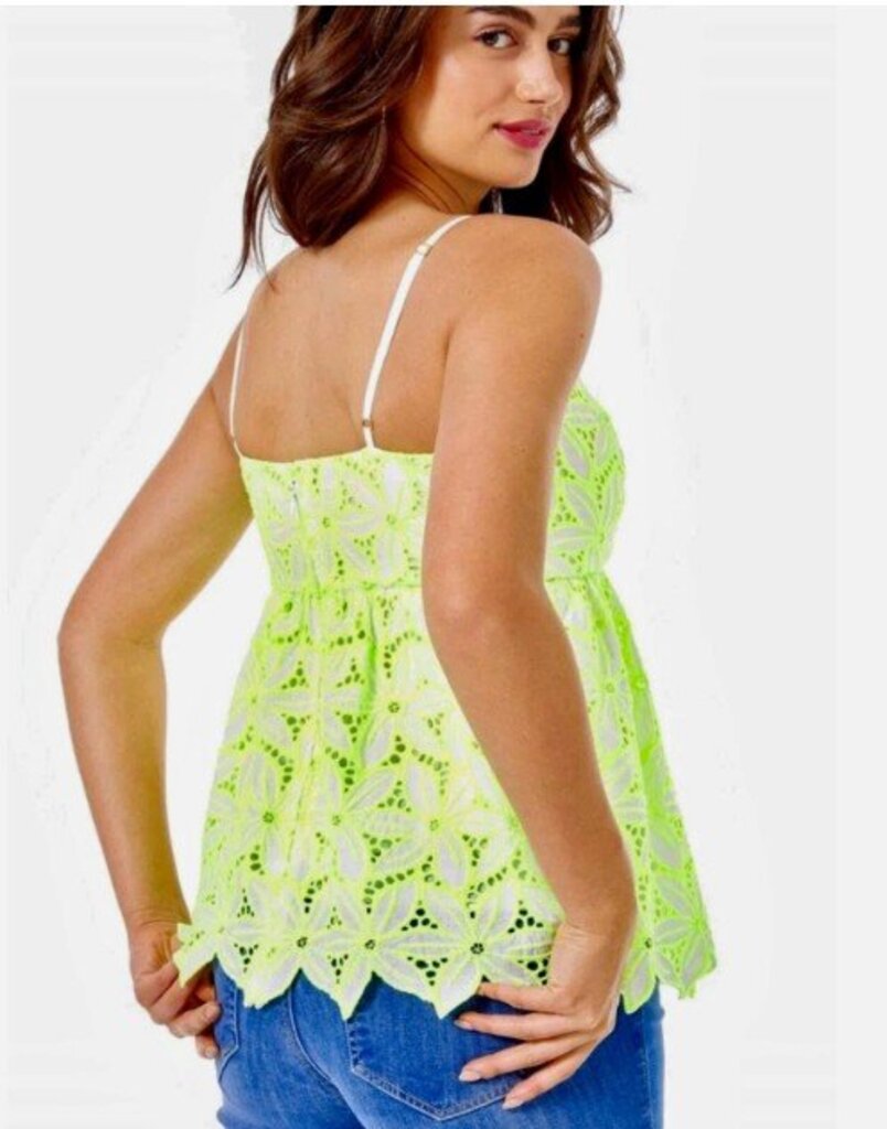 Lilly Pulitzer NWT Mellie Top Pepino Green Mambo Eyelet- Size 16