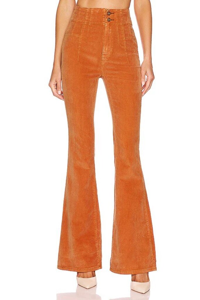 Free People Jayde Cord Flare in Cognac - Size 31 (Retails for $98)