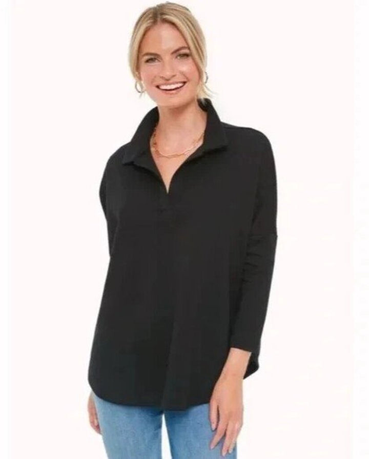 Pomander Place Easy Polo Swing Top in Black - Size XS/Small