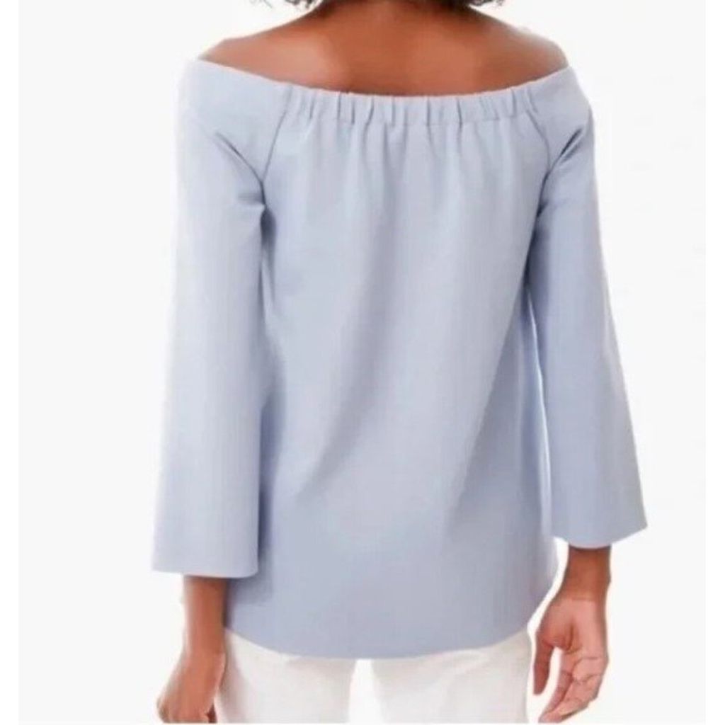 Tuckernuck Miranda Off the Shoulder Blouse in French Blue - Size XXL