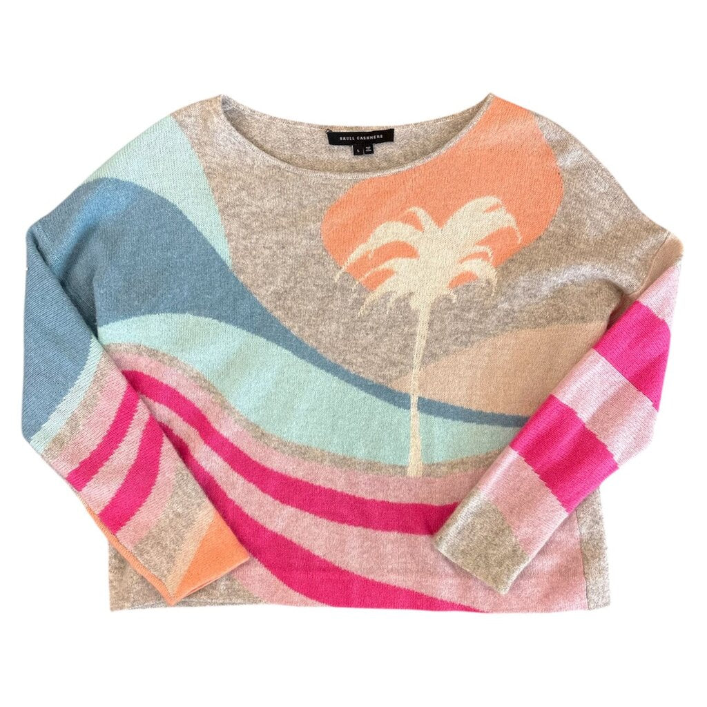 Skull Cashmere Beach Cashmere Sweater - Size Large