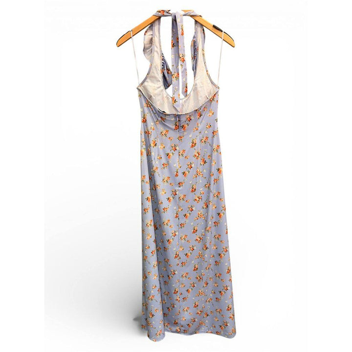 We Wore What NWT Ruffle Halter Floral Button Front Maxi Dress - Size Medium