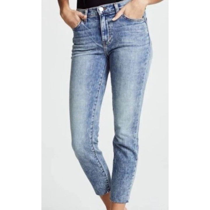 L'Agence El Matador Slim Fit High Rise Jeans in Prism Blue - Size 27