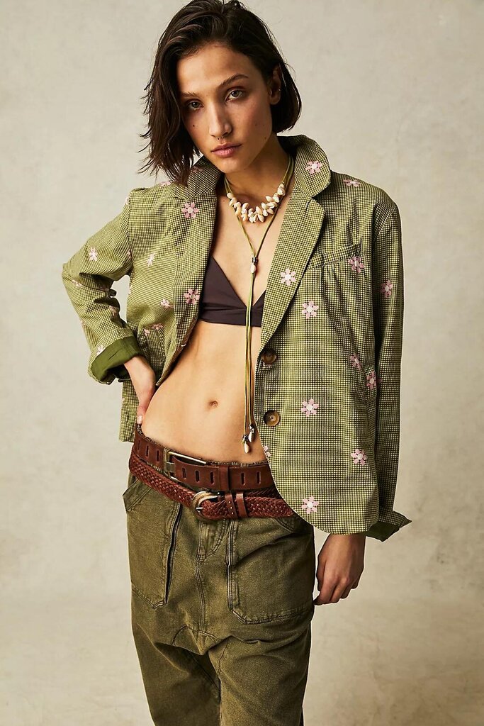 Free People Cali Printed Blazer - Size XS