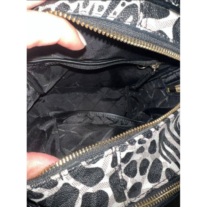Michael Kors White & Black Rhea Backpack