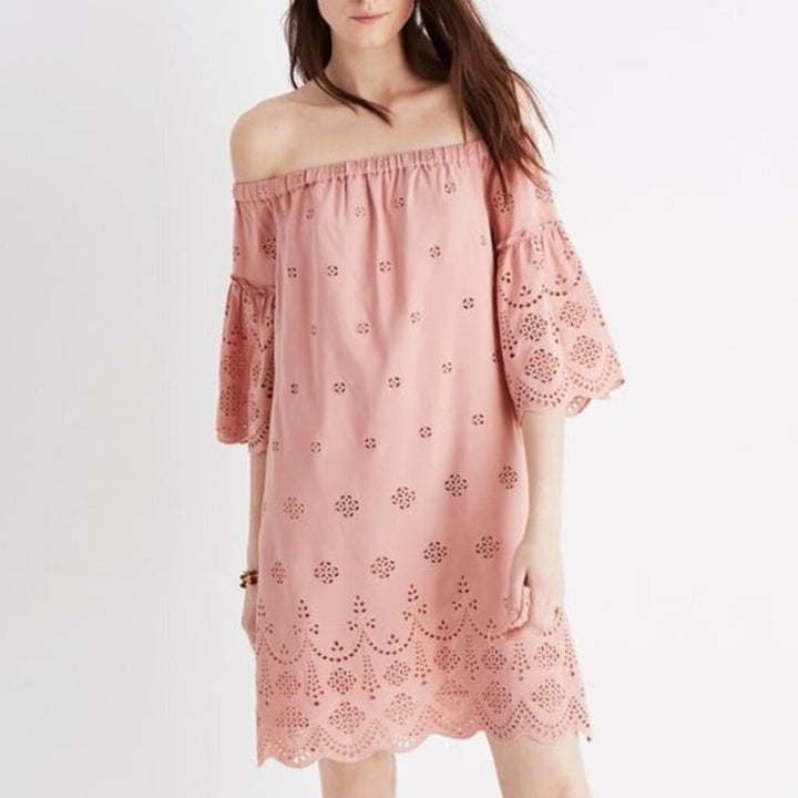 Madewell NWT Eyelet Off The Shoulder Dress - Size 6