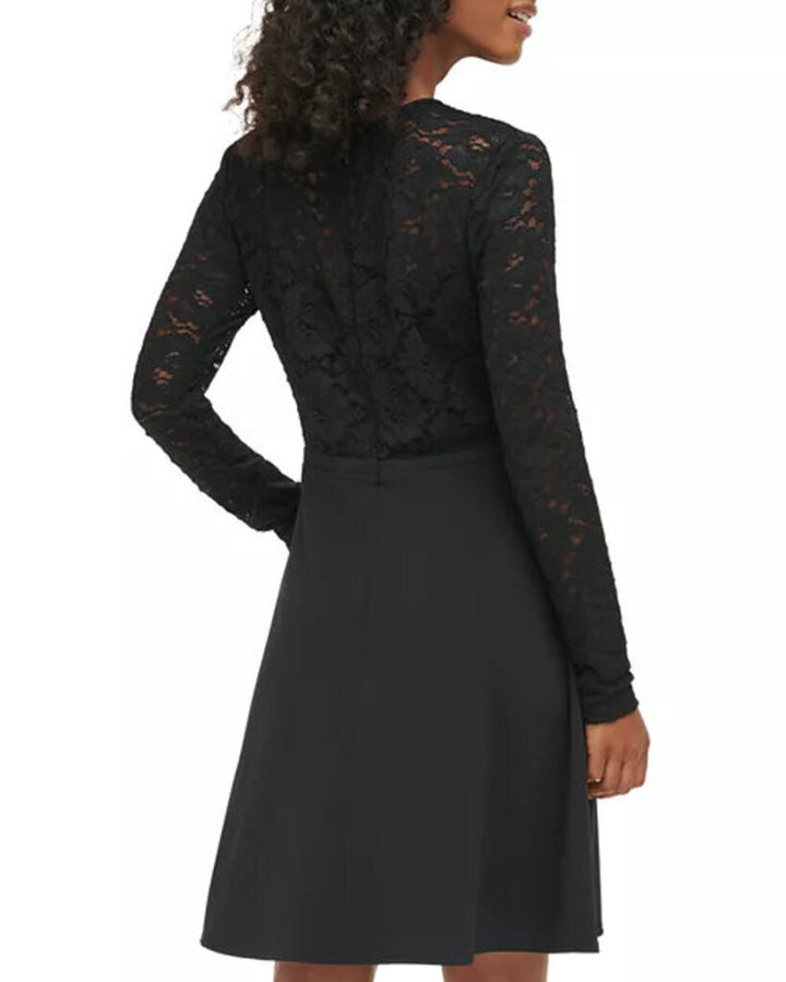 Karl Lagerfeld NWT Scuba Crepe Lace Dress - Size 4