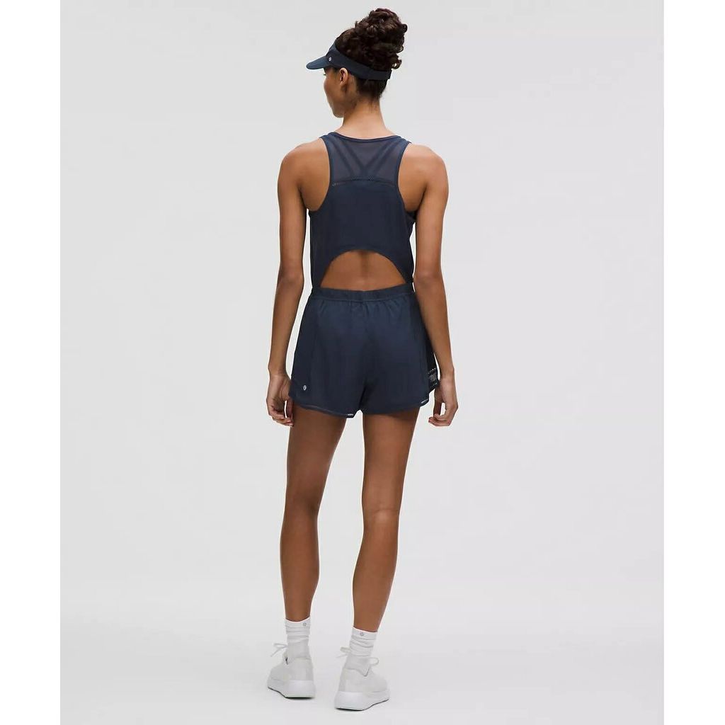 Lululemon NWT Hotty Hot Running Romper Lace Trim - Size Large (retails for $128)