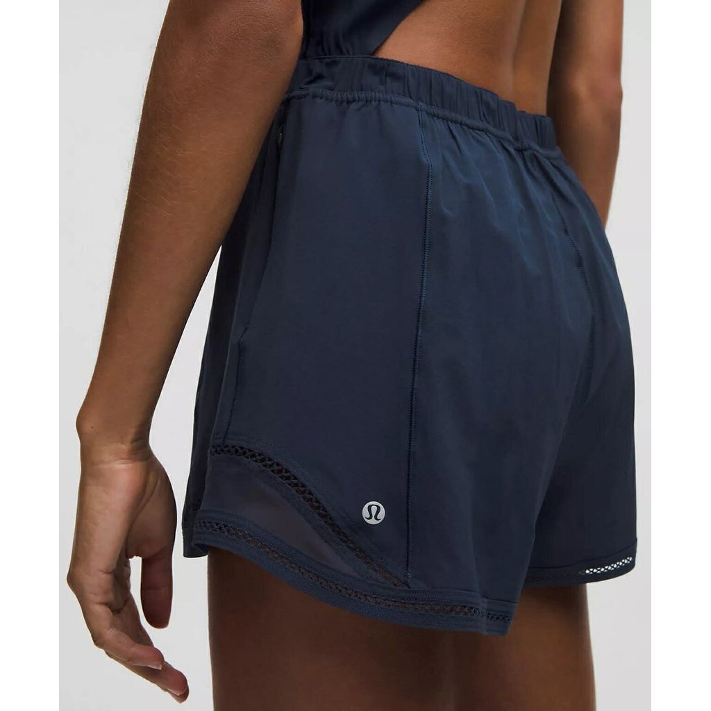 Lululemon NWT Hotty Hot Running Romper Lace Trim - Size Large (retails for $128)